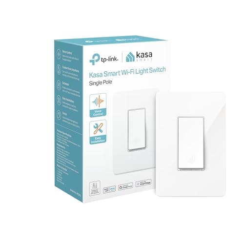 Kasa Smart Light Switch HS200, Single Pole, Needs Neutral Wire, 2.4GHz Wi-Fi Light Switch Works with Google…
