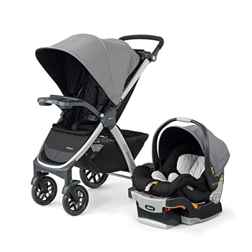 Chicco Bravo 3-in-1 Trio Travel System, Bravo Quick-Fold Stroller with KeyFit 30 Infant Car Seat…