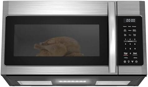 BLACK+DECKER Over the Range Microwave Oven with Vent and One-Touch Auto Cooking, 1.7 cu. ft. OTR Over Stove Microwave, Stainless…
