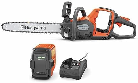 Husqvarna Power Axe 350i Cordless Electric Chainsaw, 18 Inch Chainsaw, Brushless Motor and Quiet…