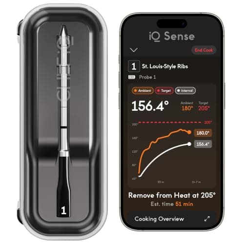 CHEF iQ Sense | Smart Wireless Meat Thermometer | Ultra-Thin Probe | WiFi Unlimited Range | 1000°F Heat Safe | 5 Sensors | BBQ…