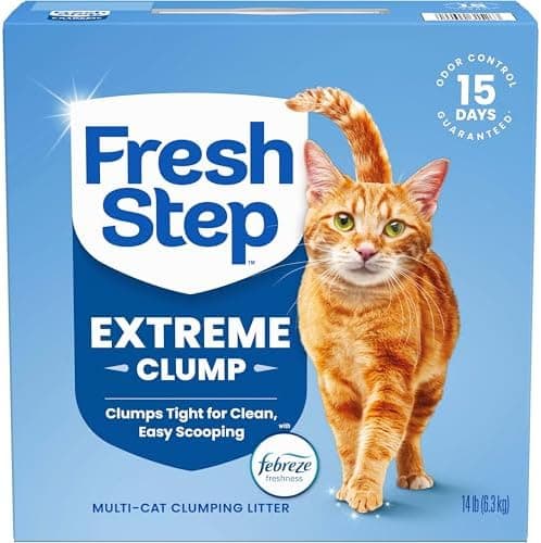 Fresh Step Extreme Multi Cat Clumping Litter with Febreze Freshness, Low Dust, Odor Control with Ammonia Block Tech, Compatible…