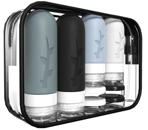 18pack Travel Bottles for Toiletries,TSA Approved Silicone Travel Containers for Toiletries,Leak Proof Refillable Liqus Shampoo…