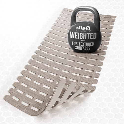 SlipX Solutions Weighted Non Slip Bath Mat for Textured Tub & Shower Surfaces, Patent Pending, Anti Slip Bathtub Safety Without…
