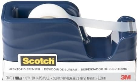 Scotch Desktop Tape Dispenser, Molten Ink (Navy), 2.13 in. x 2.75 in. x 5.25 in., 1 Tape Dispenser