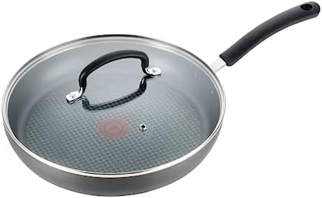 T-Fal Ultimate Hard Anodized Nonstick Fry Pan With Lid 12 Inch, Oven Broiler Safe 400F, Lid Safe 350F, Cookware, Pots and Pans…