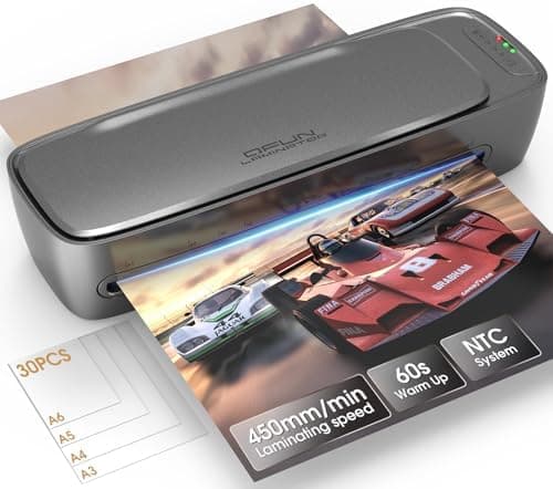 Qfun Laminator Machine 13 Inch Thermal Laminating machine 11x17 with Sheets, Cold Hot Lamination Machine 60S Warm Up Personal…