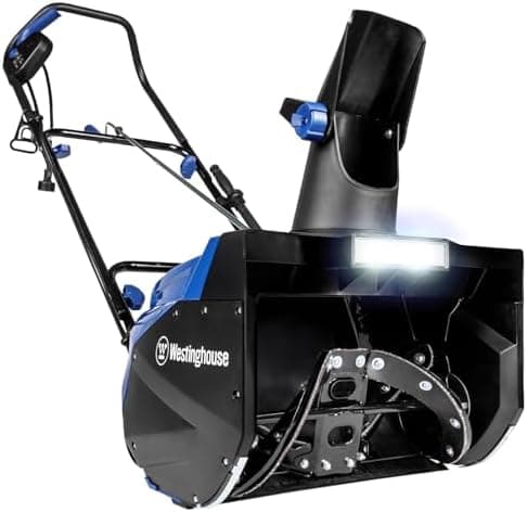 Westinghouse WSnow18D Corded Snow Blower 18-inches Wide, Dual LED Lights, Electric Snow Blower with 25ft Throwing Distance, Plows…