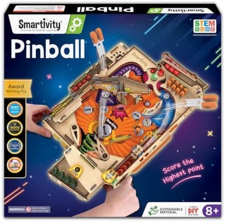 Smartivity DIY Pinball Machine for Kids 8-14 Years Old | Global Award Winning Arcade Game | Build Your Own Pinball I Birthday…