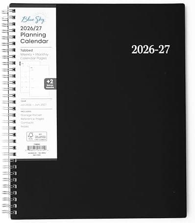 Blue Sky 2026-2027 Weekly and Monthly Academic Year Planner Calendar, July 2026 - June 2027, 8.5" x 11"…