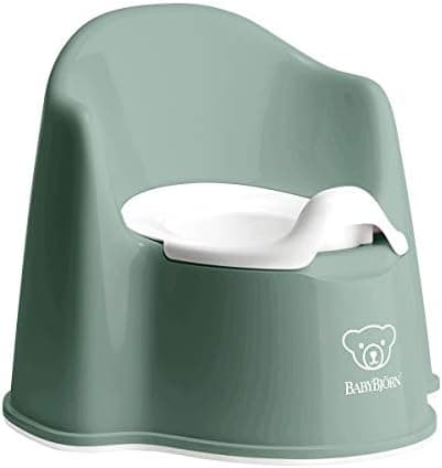 BabyBjörn Potty Chair, Deep Green/White | Potty Training Toilet, Easy-to-Clean, Removable Inner…