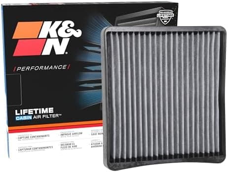 K&N LIFETIME Cabin Air Filter: Premium, Washable, Clean Air for your…