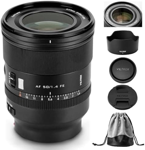 VILTROX 50mm F1.4 Pro FE Full Frame Lens for Sony E, Auto Focus Standard Prime Lens with Large Aperture & HyperVCM Motor for Sony…
