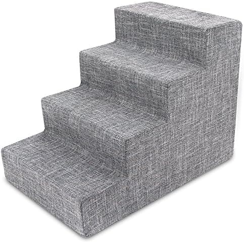 Best Pet Supplies Dog Stairs & Steps - Foam Steps for Small Dogs & Cats, Non-Slip Indoor Balanced…