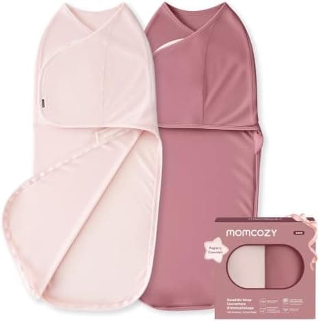 Momcozy Swaddles for Newborns, Quiet Fastener Swaddle Suitable for Infant 0-3 Months, New-Parent-Friendly Sleep Sack, Reduce…