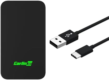 Carlinkit 5.0 Wireless CarPlay/Android Auto Adapter USB for Factory Wired Cars (Model Year: 2015 to 2026), Convert Wired Apple…