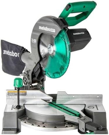Metabo HPT 10-Inch Single Bevel Compound Miter Saw, 15-Amp Power Saw with Xact Cut Shadow Line, Precision Miter Angles, Single…