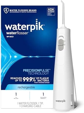 Waterpik Cordless 1100 Rechargeable Portable Water Flosser for Teeth Cleaning and Flossing, Travel, Braces Care, Healthier Gums…