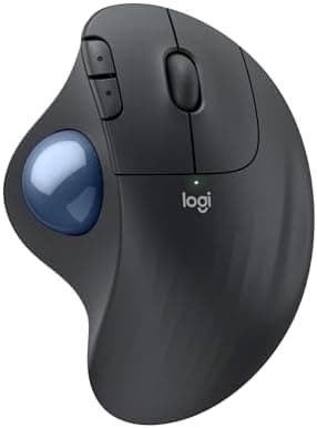 Logitech Ergo M575S Wireless Trackball Mouse, Wireless Ergonomic Mouse with Bluetooth and Encrypted Dongle, Comfortable Thumb…