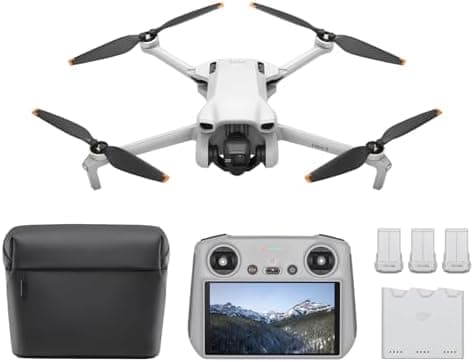 DJI Mini 3 Fly More Combo (DJI RC), Drones with Camera for Adults 4K, 3 Batteries for 114-min…