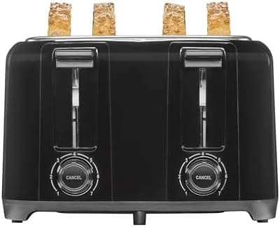 Proctor Silex 4 Slice Toaster with Extra Wide Slots for Bagels, Cool-Touch Walls, Shade Selector With 7 Browning Levels, Toast…