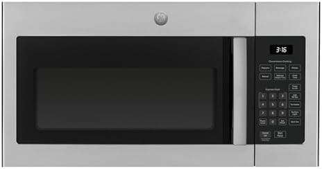 GE 30" Over-the-Range Microwave, 1.6 Cu. Ft., 1000 Watts, 300 CFM Hood Vent, LED Lighting, Auto…