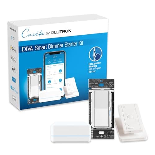 Lutron Diva Smart Dimmer Switch Starter Kit for Caséta Smart Lighting, with Smart Hub, Pico Remote, and…