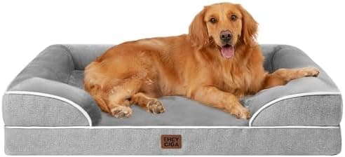 EHEYCIGA Orthopedic Dog Beds for Extra Large Dogs 44x32Inch, Waterproof Memory Foam XL Pet Bed with Sides, Non-Slip and Egg-Crate…