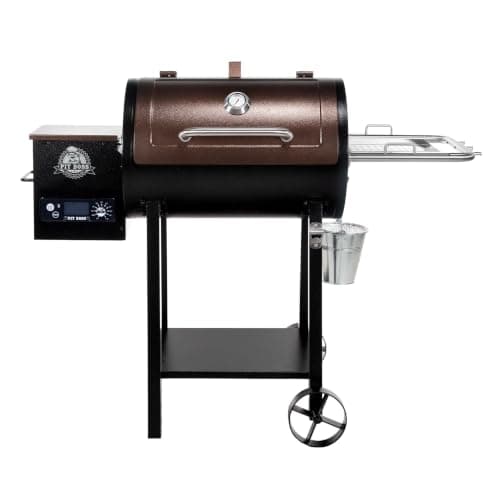 PIT BOSS 440 Mahogany Series Wood Pellet Grill & Smoker with Flame Broiler and LED Digital Controller, 518-Sq. In. Cooking Space…