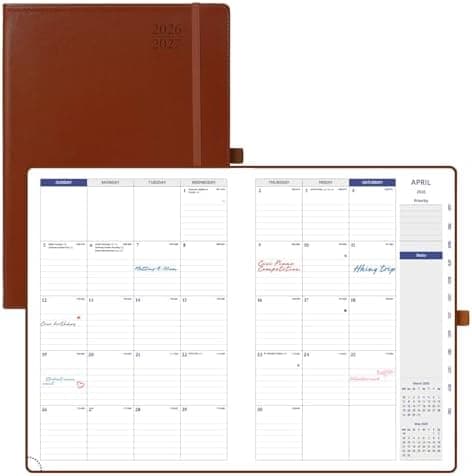 POPRUN Monthly Planner 2026-2027，8.25" x 11.75" Large Calendar Planner, 16 Months (Apr 2026 - Jul 2027) Monthly Calendar &…