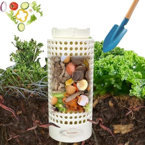 Underground Worm Farm, Garden Mini vermicomposting bin for use in Outdoor Gardening from Kitchen Food Waste, with Holes and lid…