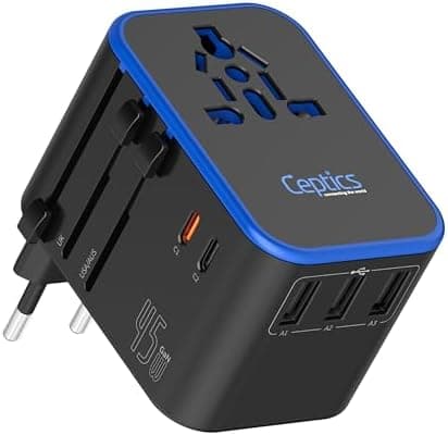 Ceptics Universal Travel Adapter, 45W International Power Adapter…