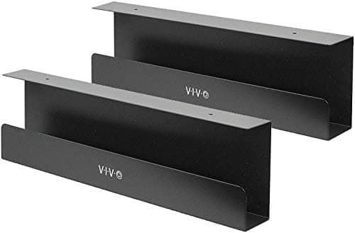 VIVO Under Desk 17 inch Cable Management Trays, Power Strip Holders, Cord Organizers, Wire Tamers for Office…