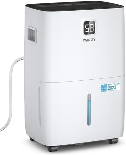 Yaufey 5000 Sq. Ft. Energy Star Certified Dehumidifier, Max 80 Pints Dehumidifier for Basement with Drain…