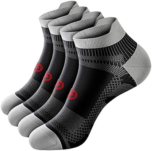 PAPLUS Compression Socks for Men & Women, 2/4/6 Pairs Ankle Running Socks with Arch Support, Ankle Support, Plantar Fasciitis…