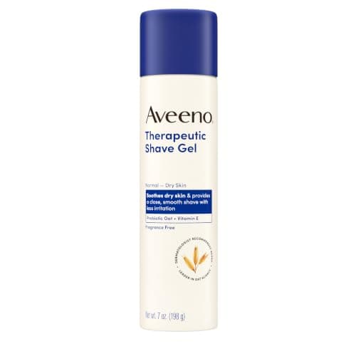 Aveeno Therapeutic Shave Gel for Women & Men, Sensitive Skin Shaving Cream with Prebiotic Oat & Vitamin E, Helps Prevent Razor…