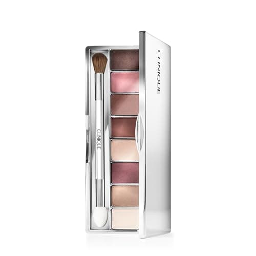 Clinique All About Shadow Eye Shadow Palette, 8 Silky + Buildable Shades | Black Honey, Pink and Nude Honey | Safe For Sensitive…