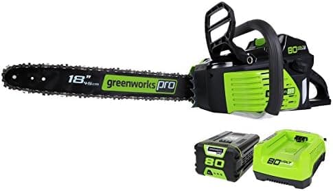 Greenworks 80V 18" Brushless Cordless Chainsaw (Great For Tree Felling, Limbing, Pruning, and Firewood) / 75+ Compatible Tools)…