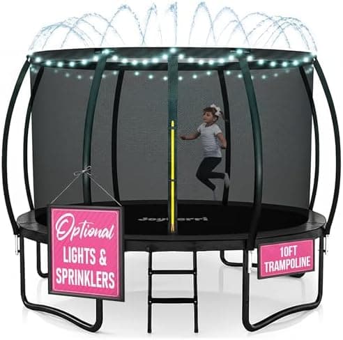 JoyBerri Trampoline Outdoor - Upsurge ASTM Certified Safe 8Ft 10Ft 12Ft 14Ft 15Ft 16Ft Recreational Trampoline for Kids and…