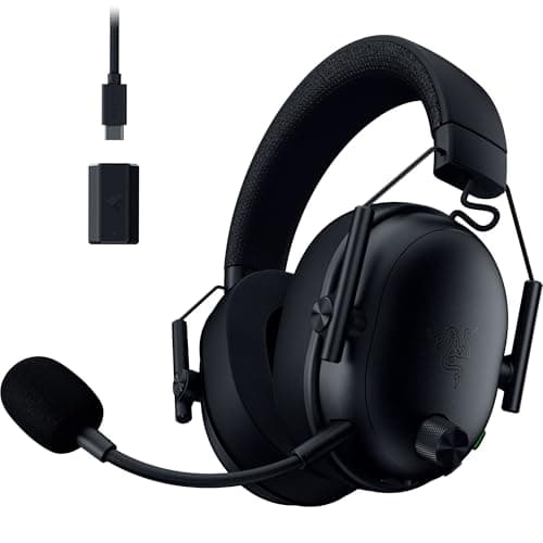 Razer BlackShark V3 Wireless Gaming Headset for PC: 50mm Drivers - Super Wideband Mic - 2.4 GHz, Bluetooth, USB, Works with Mac…