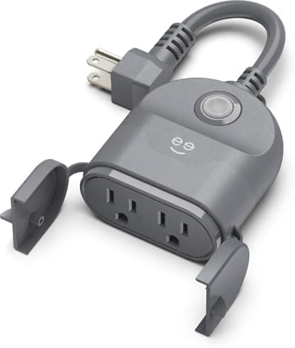 Geeni Outdoor Duo Wi-Fi Smart Plug, Weatherproof Dual Socket, Wireless Remote Control, Works with Alexa & Google Home, 2 Outlets