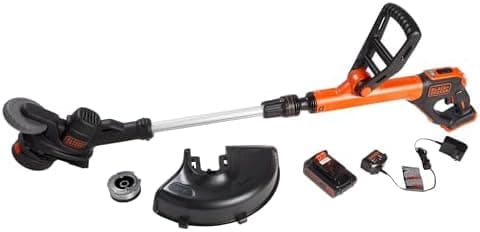 BLACK+DECKER 20V MAX 12 Inch Weed Eater Cordless String Trimmer and Wheeled Edger Lawn Tool with Spool, 2.5Ah Battery and Charger…