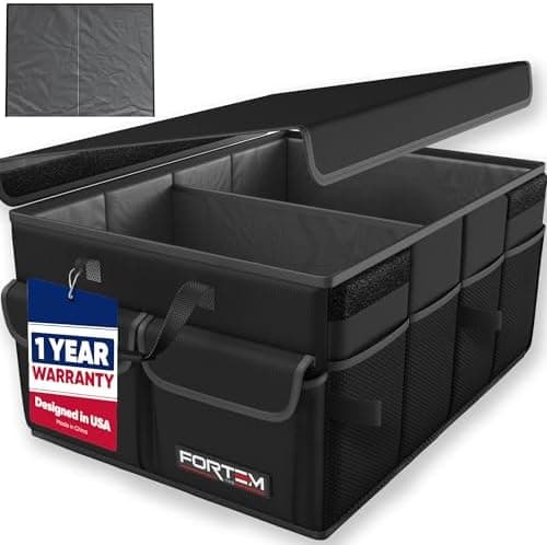 FORTEM Trunk Organizer For SUV Car Trunk Organizer, Foldable Storage, Car Accessories for Women Men, Collapsible Bag, 600D…