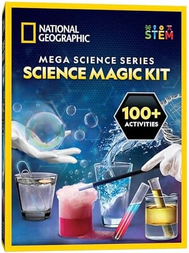 NATIONAL GEOGRAPHIC Science Magic Kit – Science Kit for Kids with 100+ Unique Experiments and Magic Tricks, Chemistry Set and…