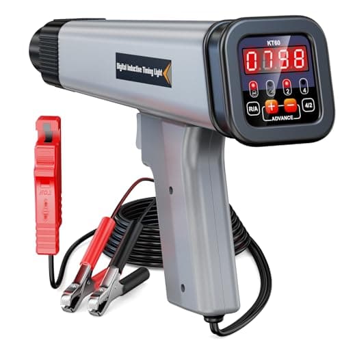KZYEE KT60 Digital Timing Light with Tachometer & Advance Angle, Automotive 12V Inductive Ignition Timing Light Gun for…