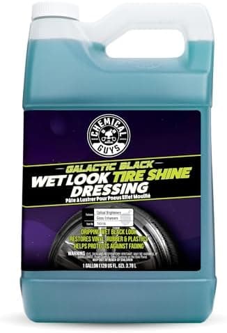 Chemical Guys Galactic Black Wet Look Tire Shine Dressing, for a Whole New Level of Shine and Depth of Black, Safe for Cars…