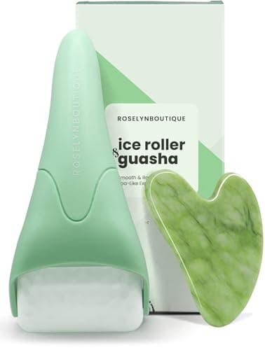 ROSELYNBOUTIQUE Ice Roller for Face & Gua Sha Facial Tools - Wrinkles Fine Lines Puffiness Massager Facial Skin Care Tools Self…