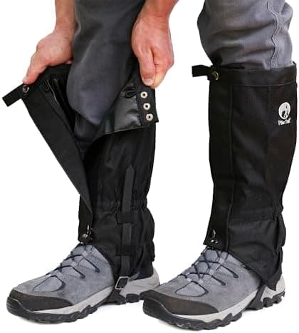 Pike Trail Adjustable Leg Gaiters - Lightweight, Waterproof - Leg Guards for Men & Women - Hiking Essentials…