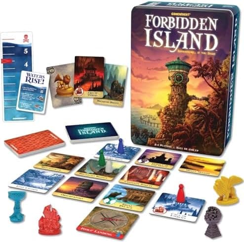 Gamewright - Forbidden Island - Cooperative Strategy Survival Board Game, 2-4 Players