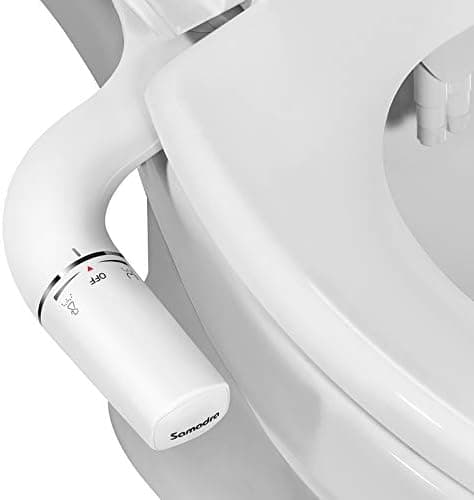 SAMODRA Ultra-Slim Hygienic Bidets Attachment for Existing Toilets - Adjustable Fresh Water Pressure Dual Nozzle (Frontal & Rear…